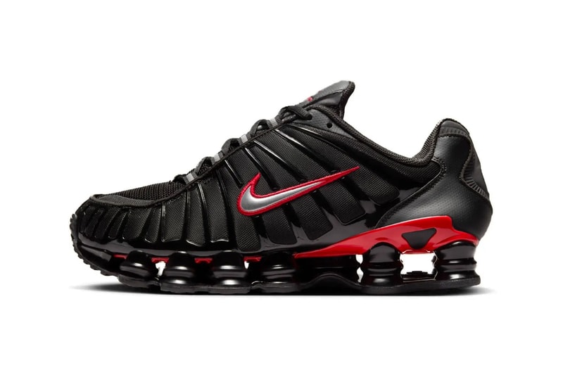 Nike Shox TL 全新配色「Black/University Red」官方圖輯正式發佈