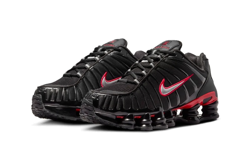 Nike Shox TL 全新配色「Black/University Red」官方圖輯正式發佈