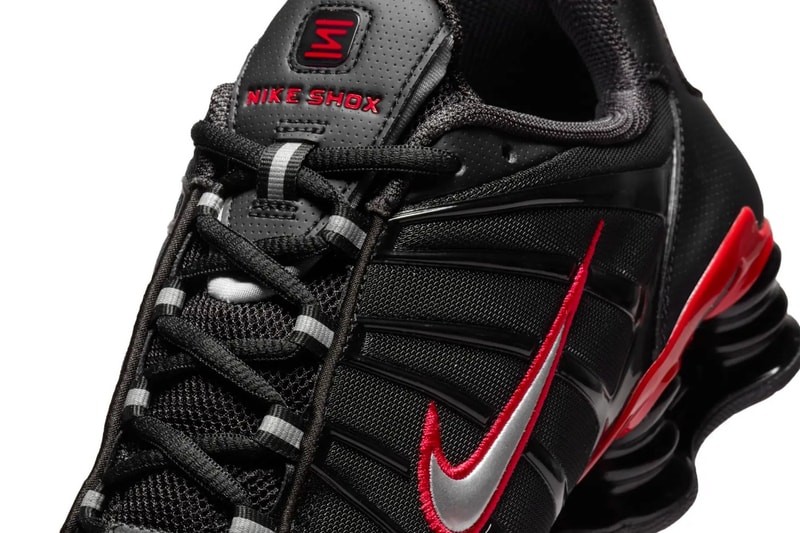 Nike Shox TL 全新配色「Black/University Red」官方圖輯正式發佈