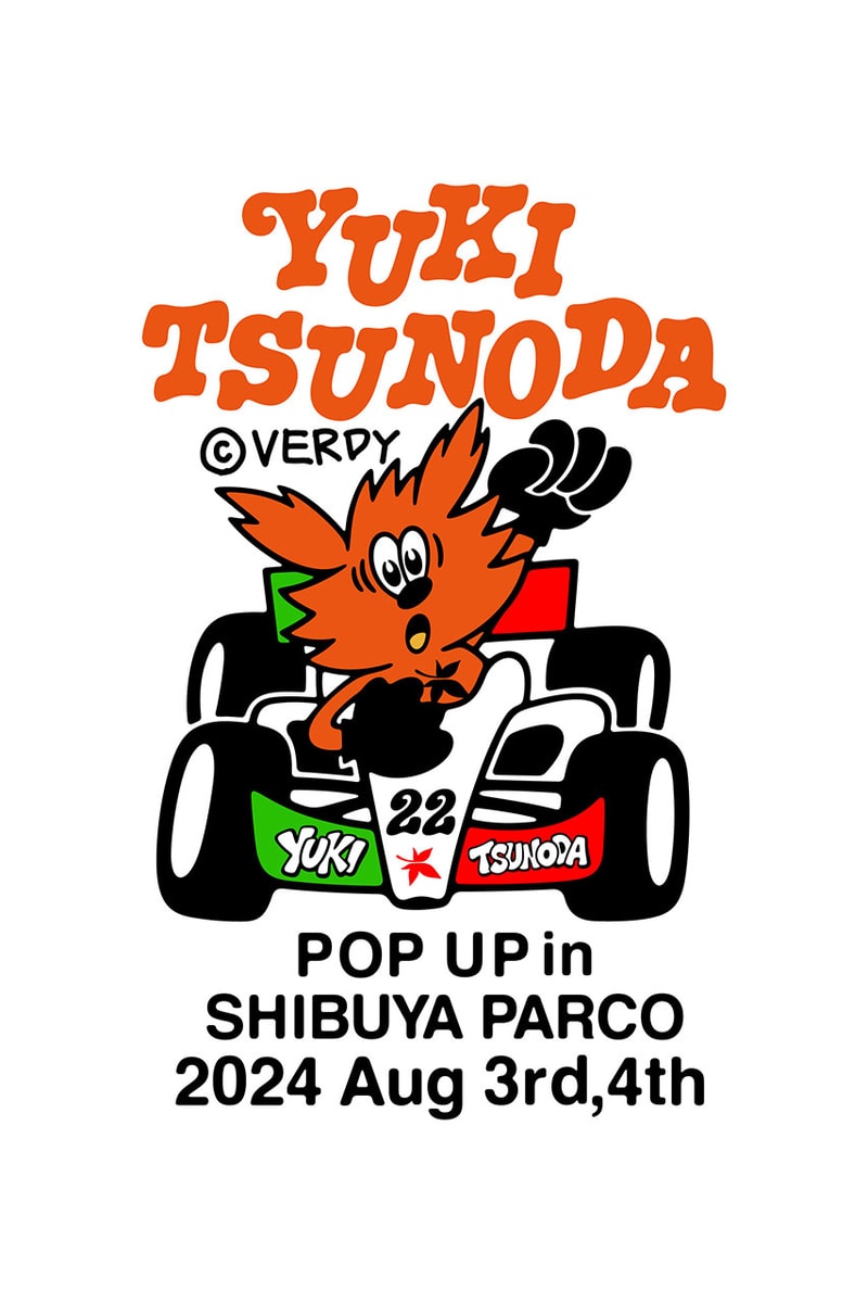 VERDY 攜手 F1 車手 Yuki Tsunoda 舉辦澀谷 PARCO 快閃活動